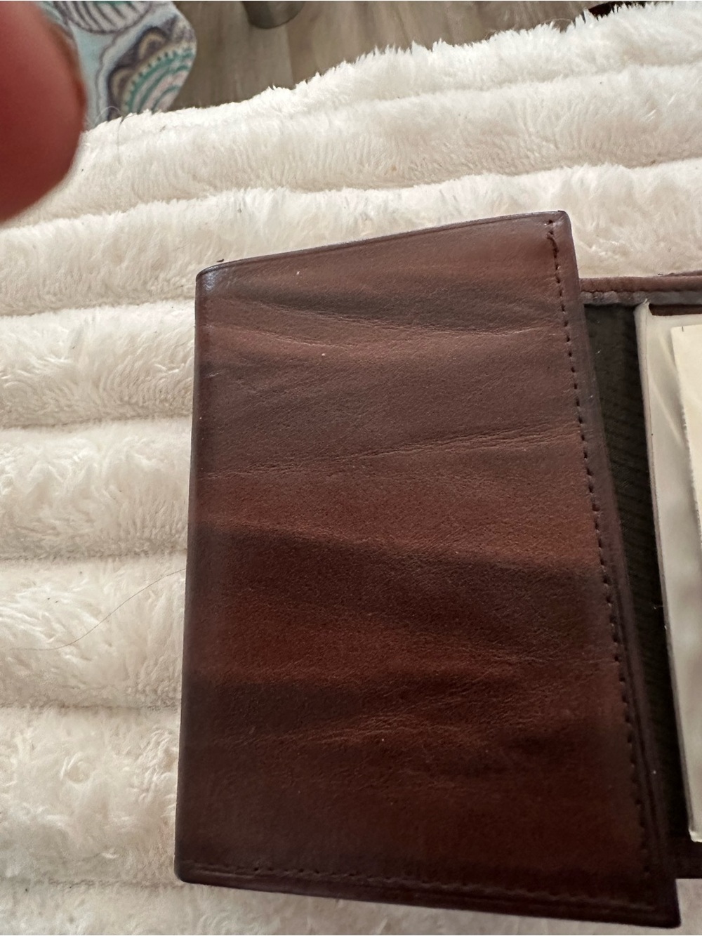 Vintage Rolfs Brown Cowhide trifold wallet  Never used